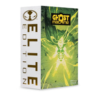 Ghost Machine box featuring a glowing green character on an illustrated forest background