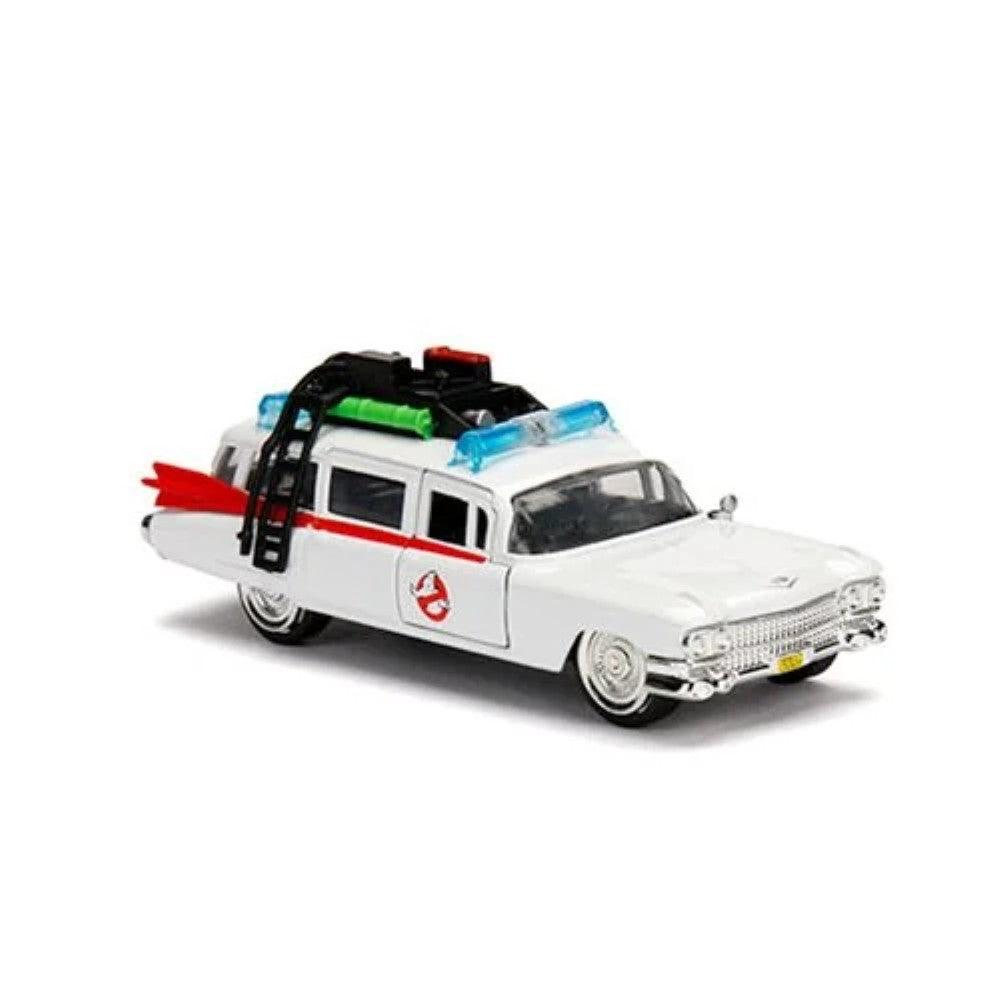 ECTO-1 Jada Toys Vehicles 1:32 Die-Cast white Ghostbusters car with roof lights and equipment