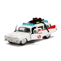 ECTO-1 Jada Toys Vehicles 1:32 Die-Cast white Ghostbusters car with roof equipment and open doors