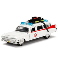 White Ghostbusters Ecto-1 model car, ECTO-1 Jada Toys Vehicles 1:32 Die-Cast