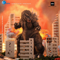 Godzilla 2001 Exquisite Basic Series Action Figure 7 Inch NIB by Exquisite with textured sculpt in city battle scene
