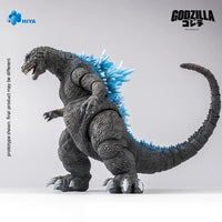 Heat Ray Godzilla 2001 Giant Monsters All-Out Attack Action Figure 7 Inch NIB by Exquisite with textured body and blue dorsal plates