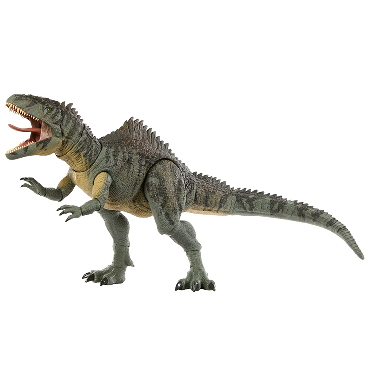 Mattel Jurassic World Hammond Collection Giganotosaurus action figure with articulated limbs and open mouth pose
