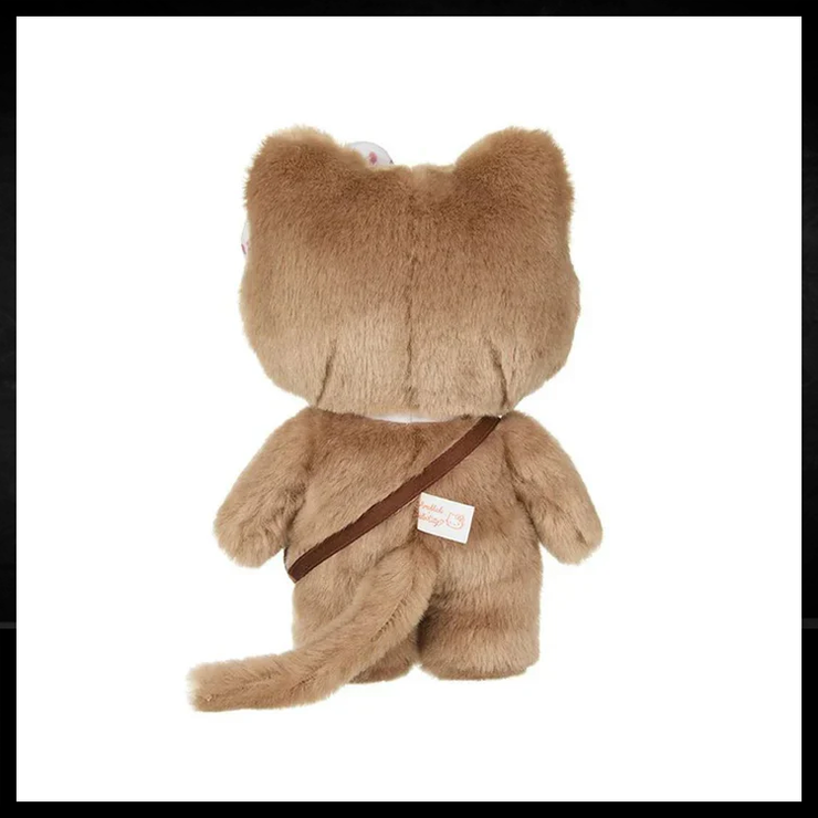 Gingham Check Hello Kitty as Monchhichi Collaboration Plush 7.8" Limited Edition