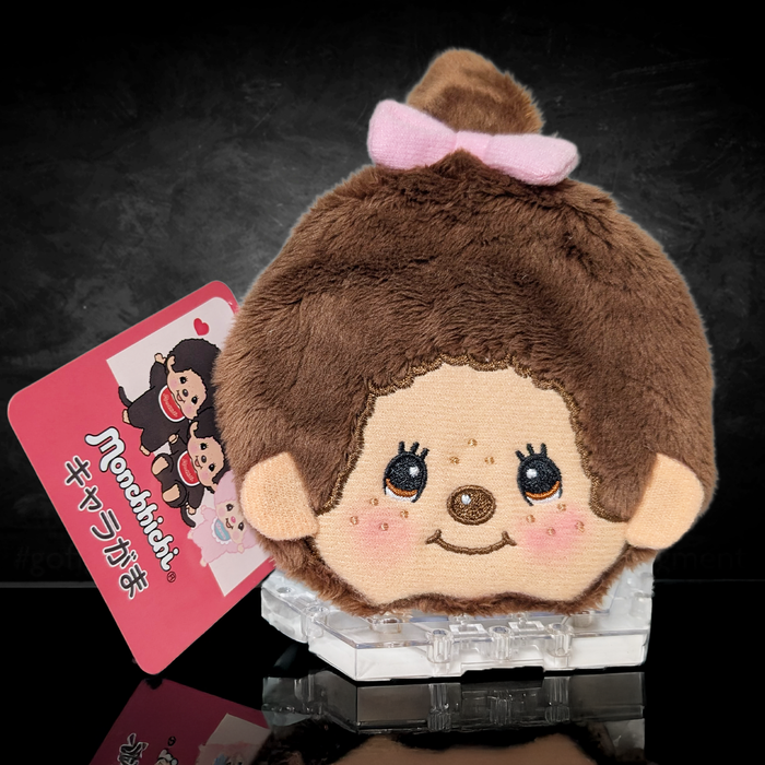 Official Sekiguchi Monchhichi Plush Coin Purse collectible mini pouch and bag charm, often searched as a Monchichi wallet.