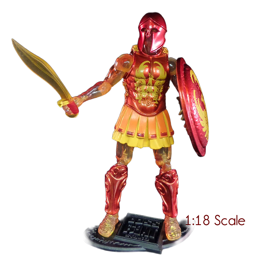 Helios Warrior Vitruvian H.A.C.K.S. Action Figure: Glowing Spartan Champion of the Sun 1:18 Scale by Boss Fight Studio