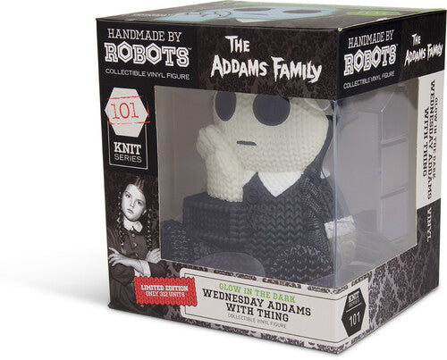 Handmade by Robots Wednesday Addams with Thing Glow in the Dark Vinyl Figure - Limited Edition Collectible