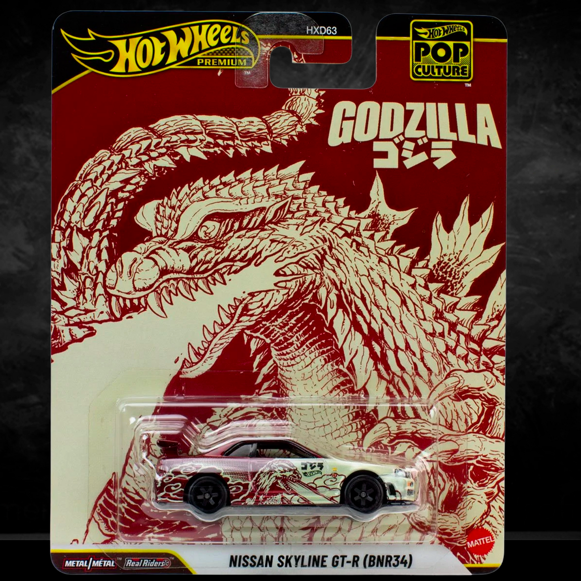 Hot Wheels Nissan Skyline GT-R Godzilla- Pop Culture 2026 Premium Die-Cast Vehicle