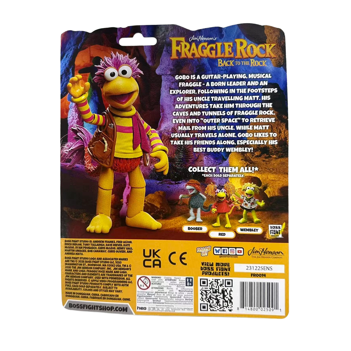 Fraggle Rock Gobo 6-Inch Action Figure by Boss Fight Studio in colorful collectible packaging