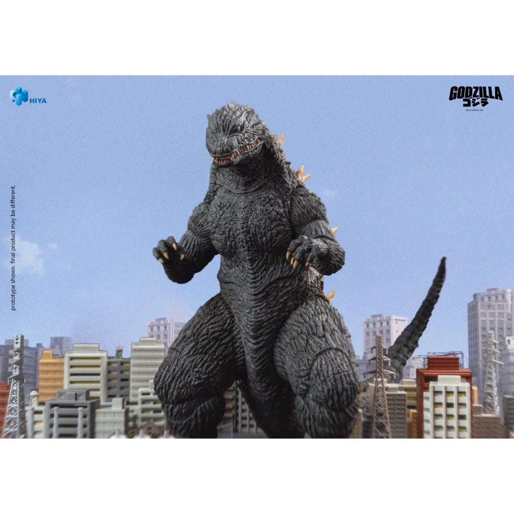 Godzilla 2000 Godzilla Millennium Heat Ray Exquisite Basic Series Action Figure 6 inch by Exquisite in city setting