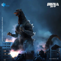 Godzilla Final Wars 2004 Godzilla Exquisite Basic Series None Scale 7-Inch Action Figure by Exquisite in city battle scene