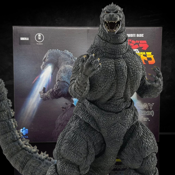 Heat Ray Godzilla 1991 Hokkaido Version Hiya Toys Exquisite Basic 7-Inch Action Figure NIB with textured sculpt by Exquisite