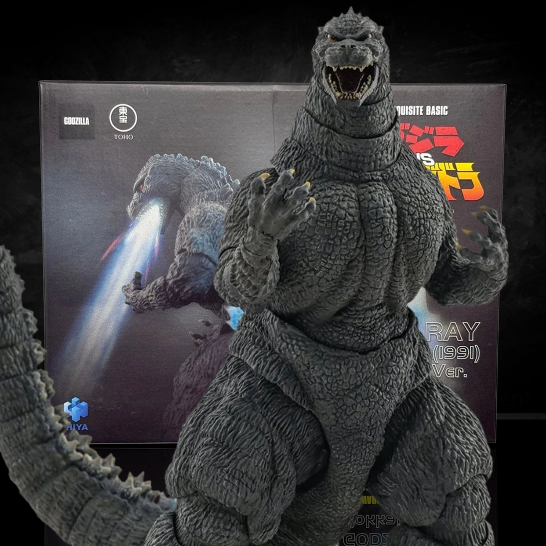 Heat Ray Godzilla 1991 Hokkaido Version Hiya Toys Exquisite Basic 7-Inch Action Figure NIB with textured sculpt by Exquisite