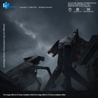 Godzilla 2014 Male & Female MUTO 6" Hiya Toys Action Figure Set showing two dark MUTO creatures in a cityscape
