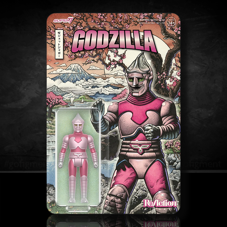 Super7 Jet Jaguar cherry blossom edition 3.75-inch ReAction figure in decorative blister packaging