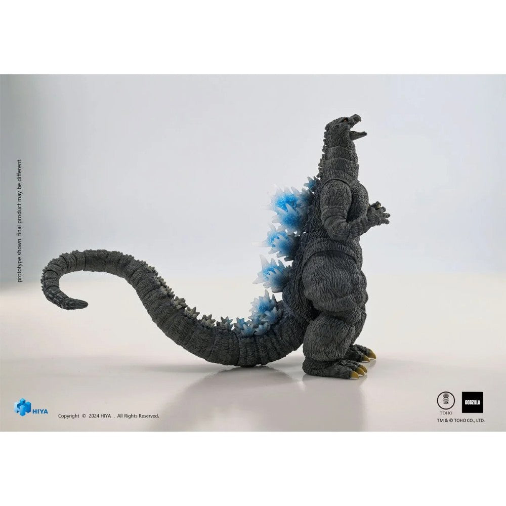 Heat Ray Godzilla 1991 Hokkaido Version Hiya Toys Exquisite Basic 7-Inch Action Figure NIB with blue dorsal plates and textured scales