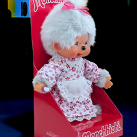 8" Large Monchhichi Doll - Girl Grand Ma - Authentic Monkey Plush, NWT