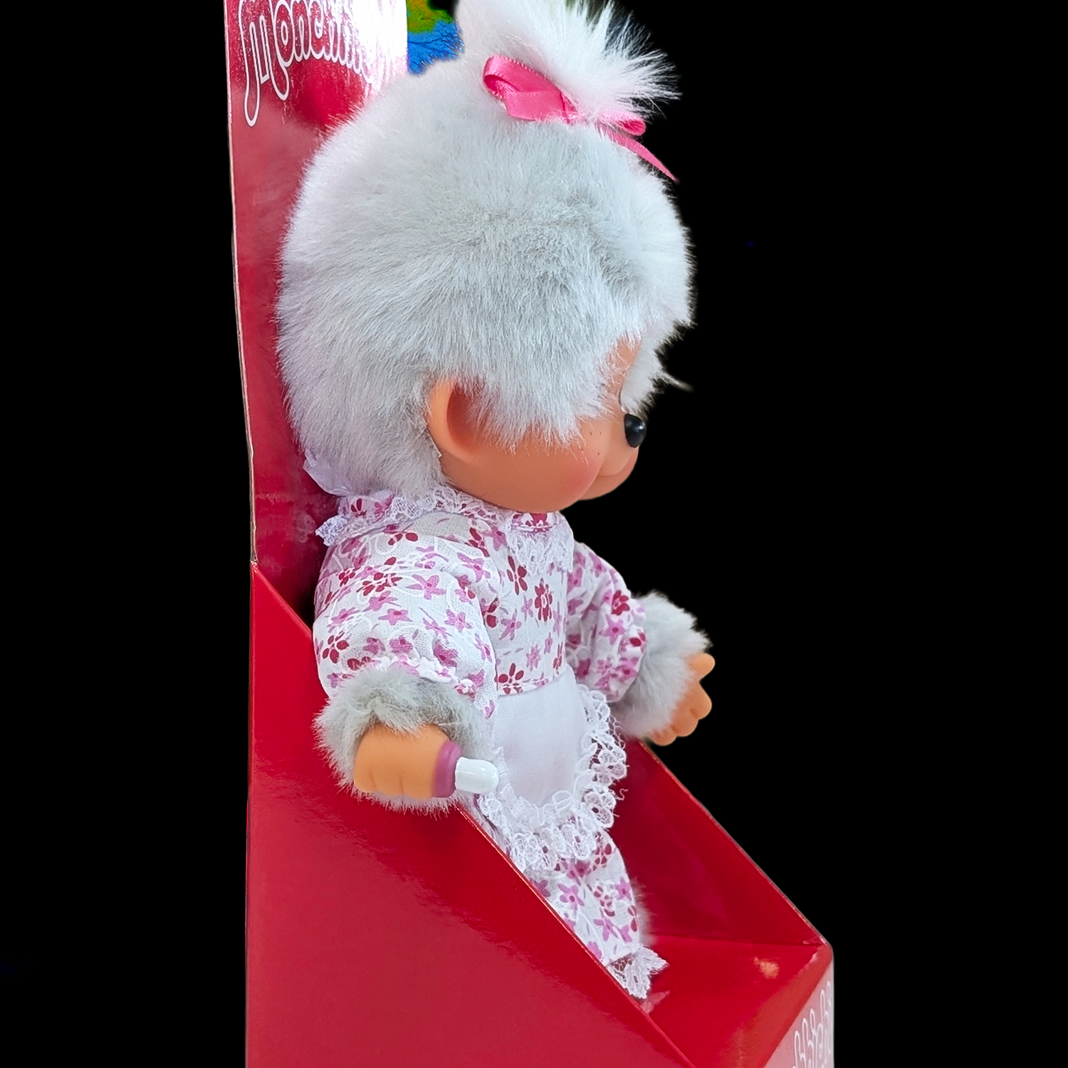 8" Large Monchhichi Doll - Girl Grand Ma - Authentic Monkey Plush, NWT