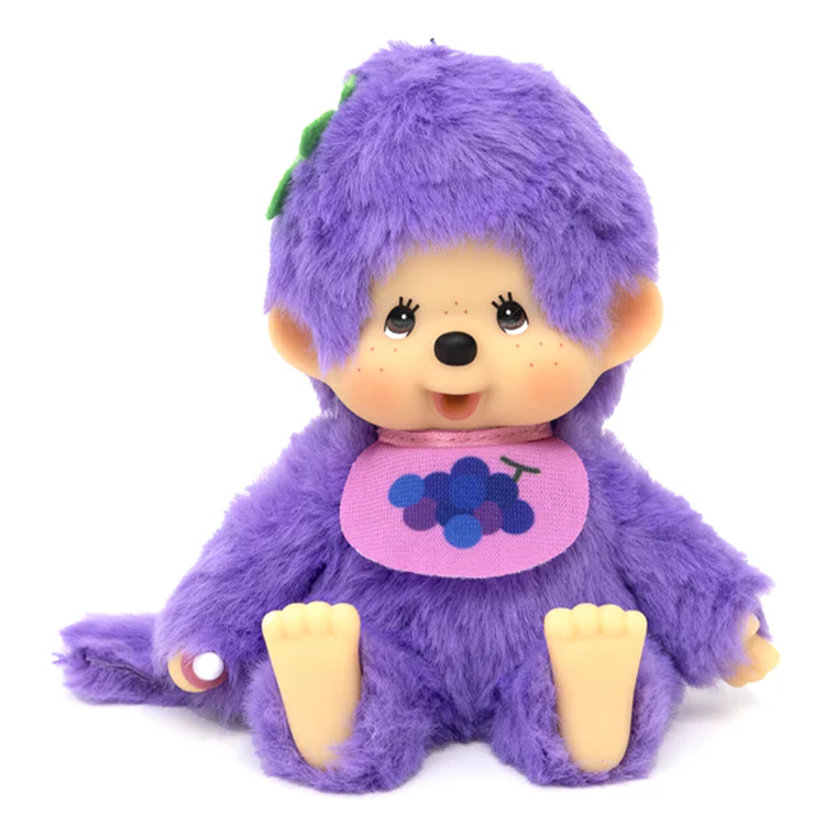 Sekiguchi Monchhichi Grape Fruit Colors 5" Monkey Plush - NWT