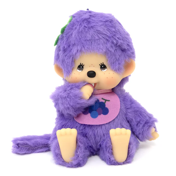 Sekiguchi Monchhichi Grape Fruit Colors 5" Monkey Plush - NWT