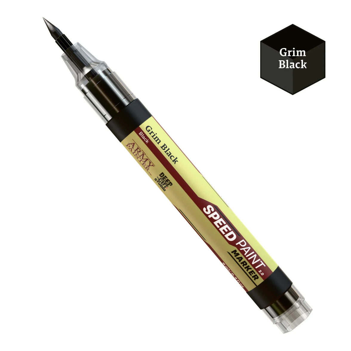 Grim Black Army Painter Speedpaint Marker - One-Coat Miniature Paint SM1020P