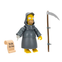 Grim Reaper Homer Deluxe Action Figure The Simpsons 5" Treehouse of Horror by Jakks Pacific with scythe and scroll accessory