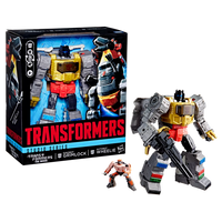 GoFigment Transformers Studio Series Dinobot Grimlock action figure with Autobot Wheelie mini-figure and packaging.
