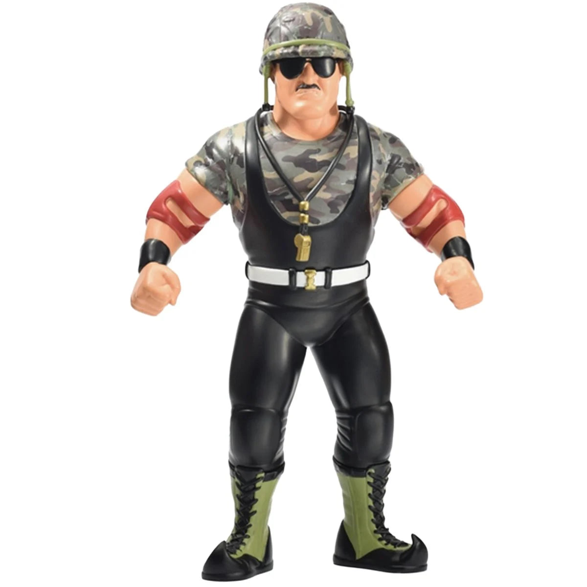 Sgt. Slaughter with Helmet Major Big Rubber Guys 1:9 Scale 8-Inch Posed Wrestling Figure