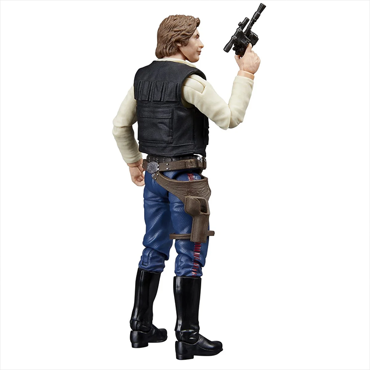 Kenner Star Wars Vintage Collection Han Solo action figure holding blaster with detailed sculpt and outfit