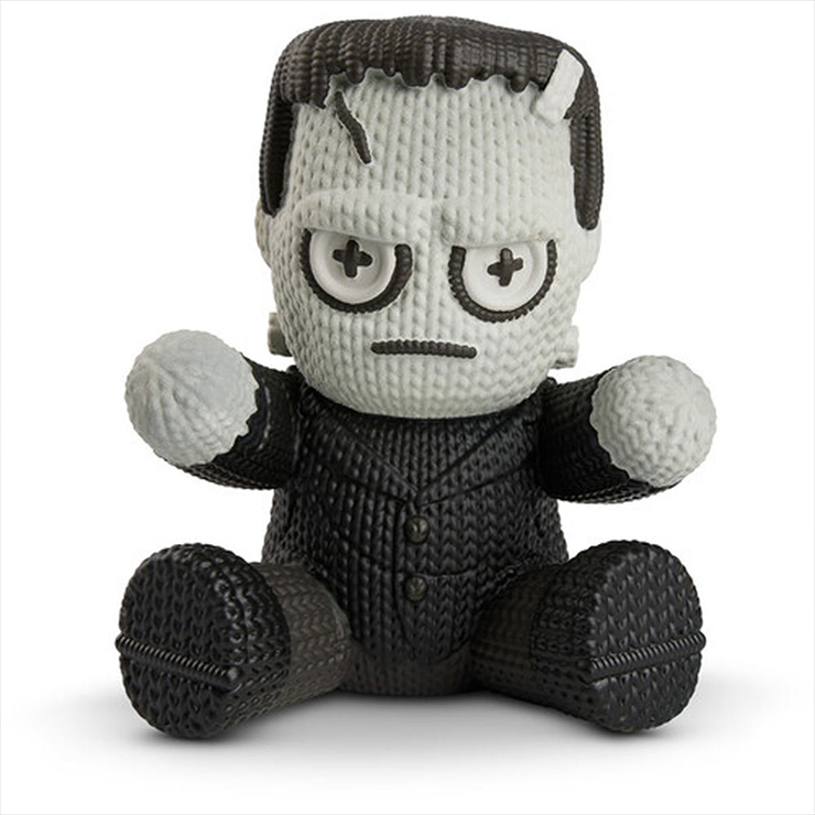 Universal Monsters Frankenstein #236 Handmade by Robots Vinyl Figure with knitted texture and classic monster design.