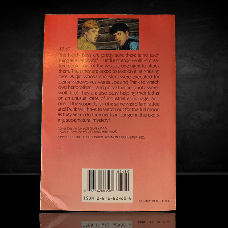59 Night of the Werewolf - The Hardy Boys Paperback Book - Vintage 1979 (Sq-LtBlue)