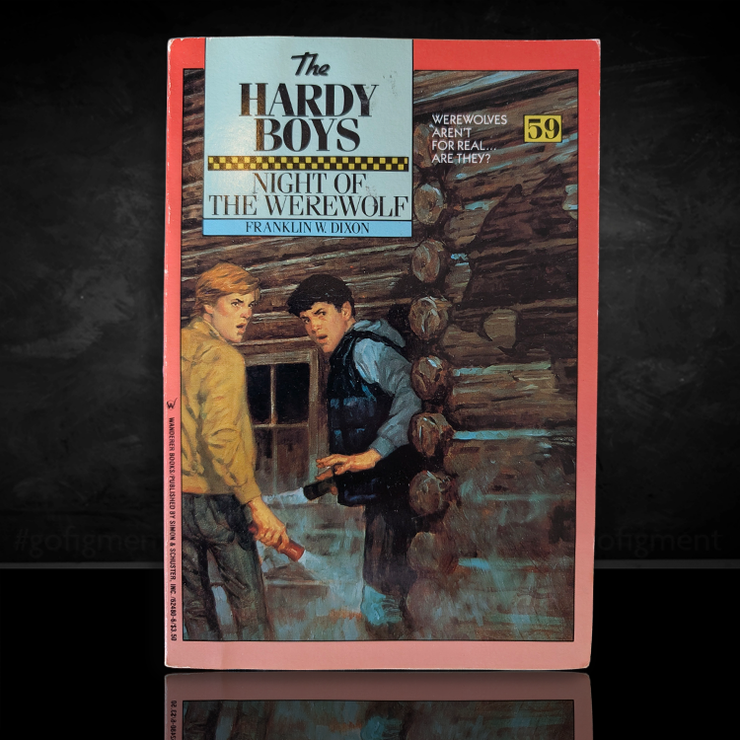 59 Night of the Werewolf - The Hardy Boys Paperback Book - Vintage 1979 (Sq-LtBlue)