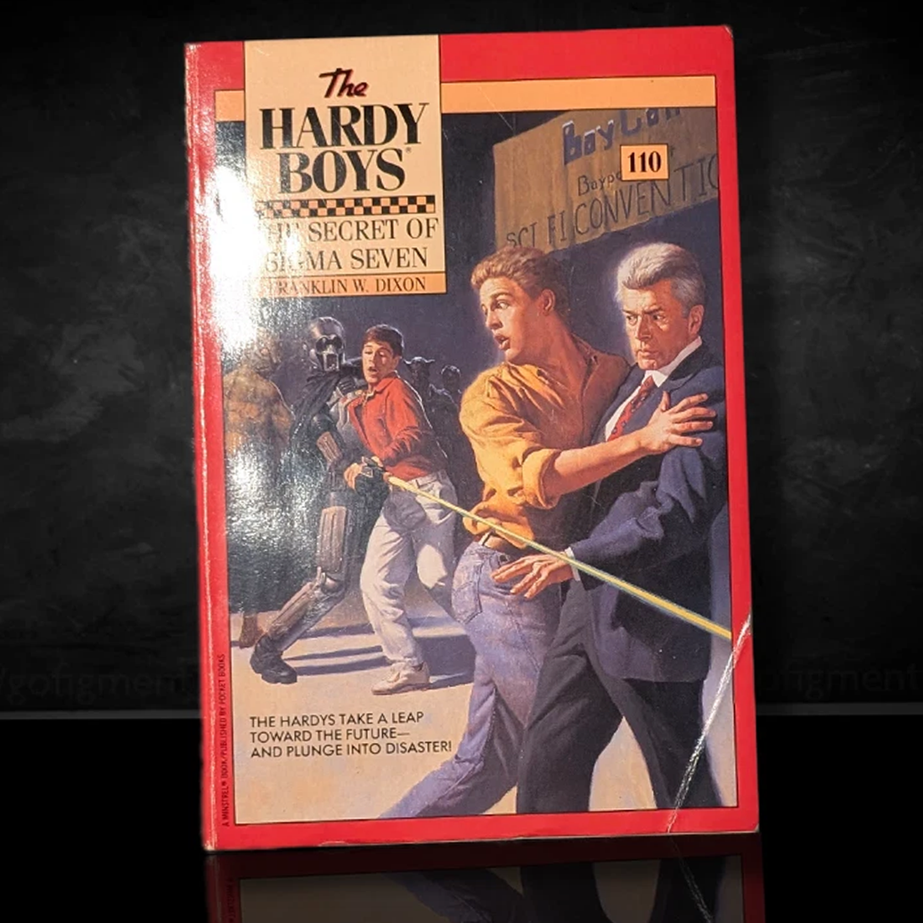 Image of a Hardy Boys Paperback book featuring 110 The Secret of Sigma Seven - The Hardy Boys Paperback Book - Vintage 1991