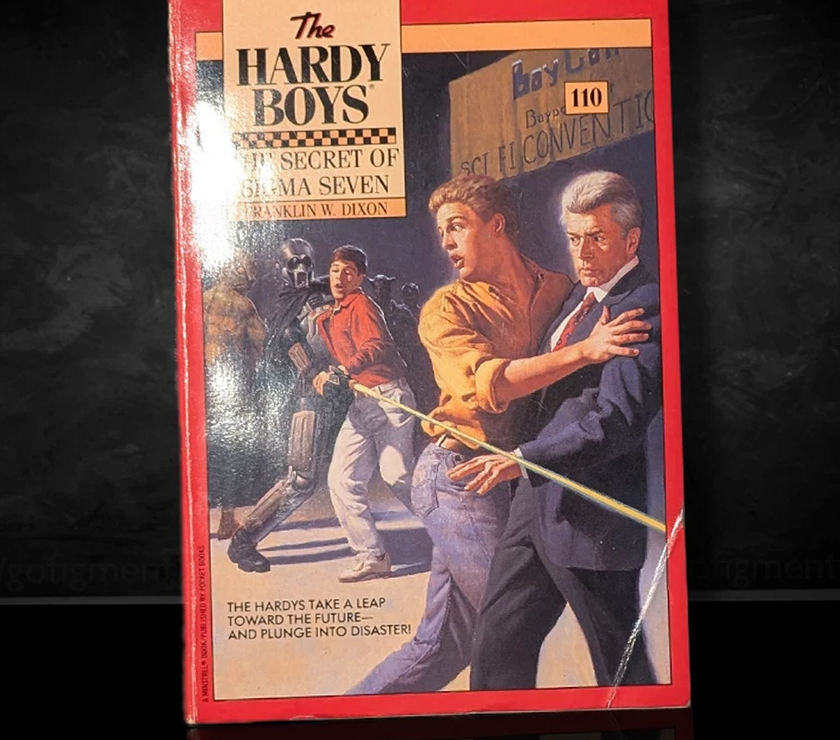 Image of a Hardy Boys Paperback book featuring 110 The Secret of Sigma Seven - The Hardy Boys Paperback Book - Vintage 1991
