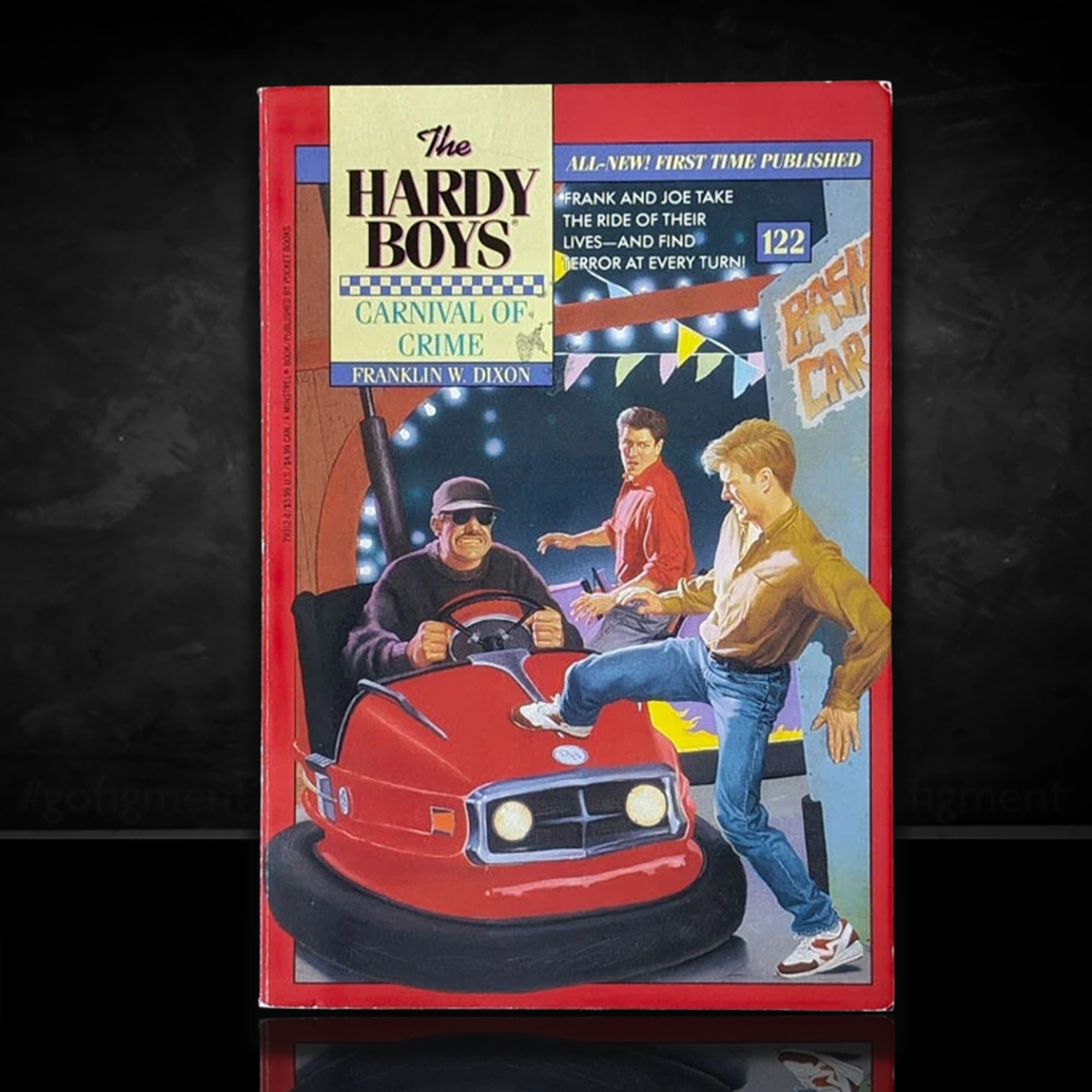 Vintage Hardy Boys book 122 Carnival of Crime paperback published by Simon & Schuster in 1993 with colorful cover art