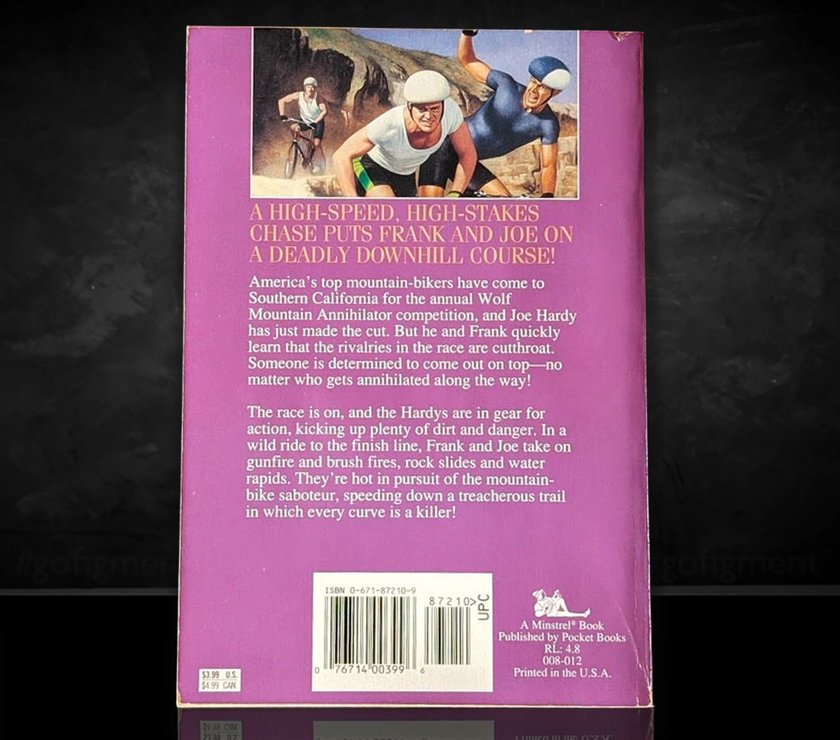 126 Racing to Disaster - The Hardy Boys Paperback Book - Vintage 1994 (Sq-Melon)