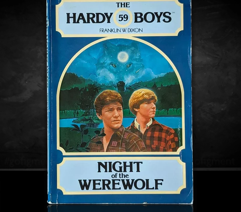 Image of a Hardy Boys Paperback book featuring 59 Night of the Werewolf - The Hardy Boys Paperback Book - Vintage 1979