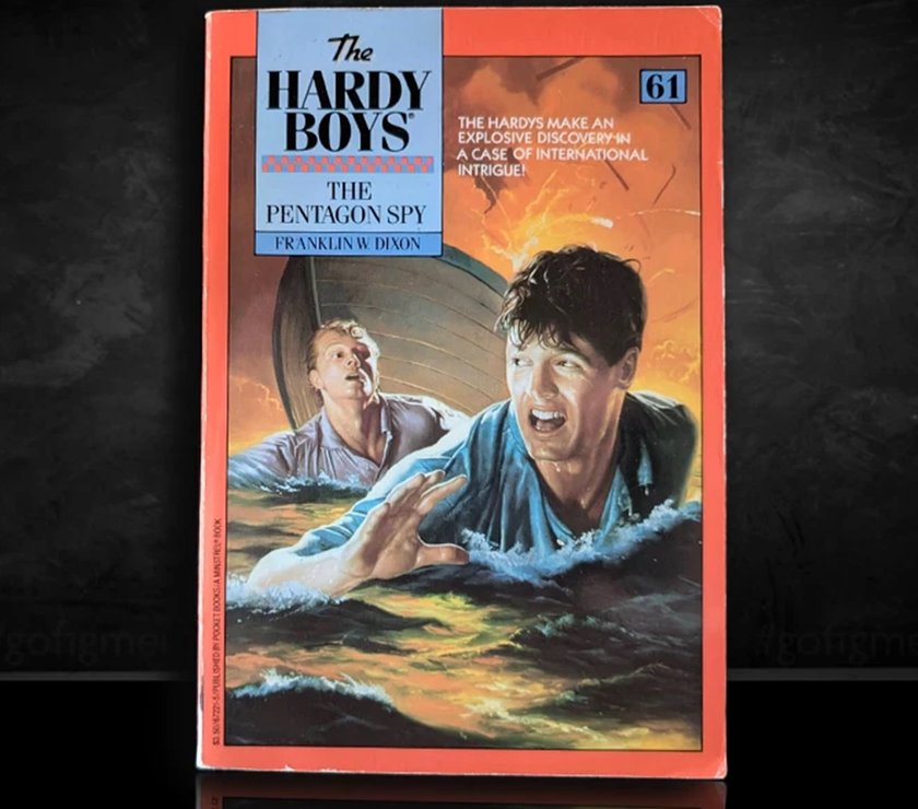 Image of a Hardy Boys Paperback book featuring 61 The Pentagon Spy - The Hardy Boys Paperback Book - Vintage 1980