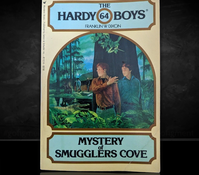 Image of a Hardy Boys Paperback book featuring 64 Mystery of Smugglers Cove - The Hardy Boys Paperback Book - Vintage 1980