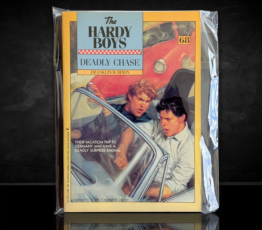 Image of a Hardy Boys Paperback book featuring 68 The Submarine Caper - The Hardy Boys Paperback Book - Vintage 1981