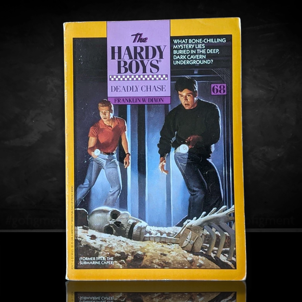Image of a Hardy Boys Paperback book featuring 68 The Submarine Caper - The Hardy Boys Paperback Book - Vintage 1981