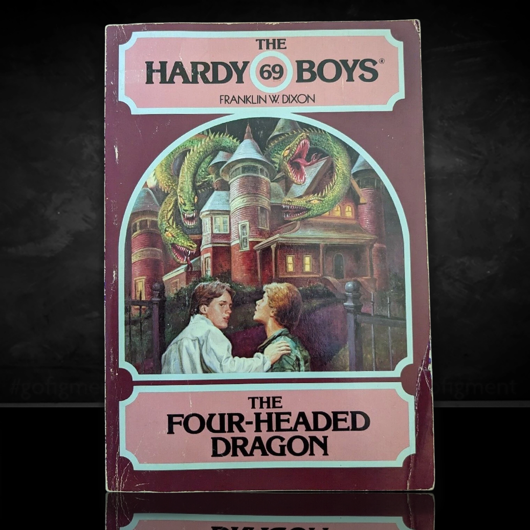 Image of a Hardy Boys Paperback book featuring 69 The Four-Headed Dragon - The Hardy Boys Paperback Book - Vintage 1981