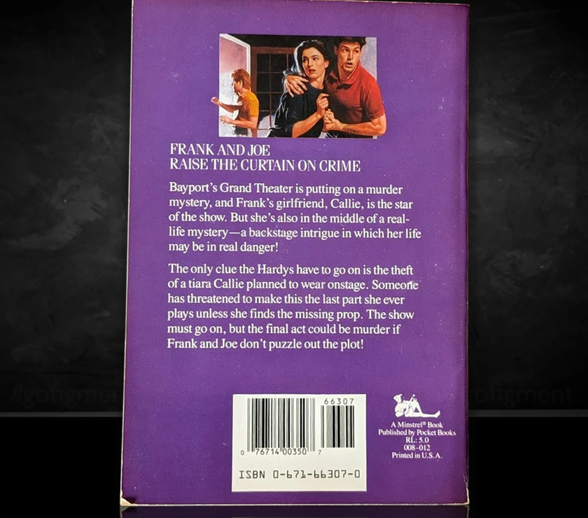 97 Cast of Criminals - The Hardy Boys Paperback Book - Vintage 1989 (Sq-Red)