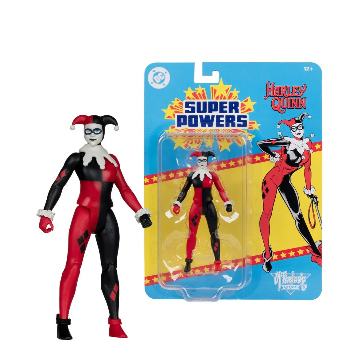 Harley Quinn 4.5-Inch Action Figure - DC Super Powers Wave 15 McFarlane Toys in carded packaging