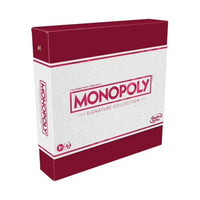 Monopoly Signature Collection Premium Edition board game by Hasbro in elegant white and burgundy keepsake box packaging