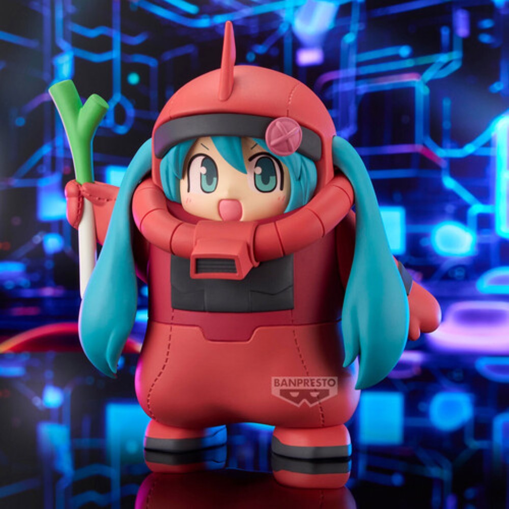 Hatsune Miku Gundam 45th Anniversary Char's Zaku Costume Figure Banpresto Statue