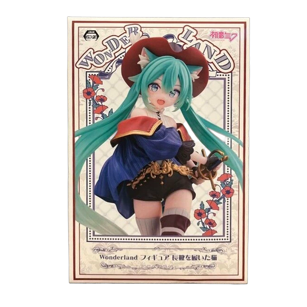 Banpresto Evolve Hatsune Miku Wonderland Puss in Boots 8.3" Premium Figure - Authentic with teal hair and hat