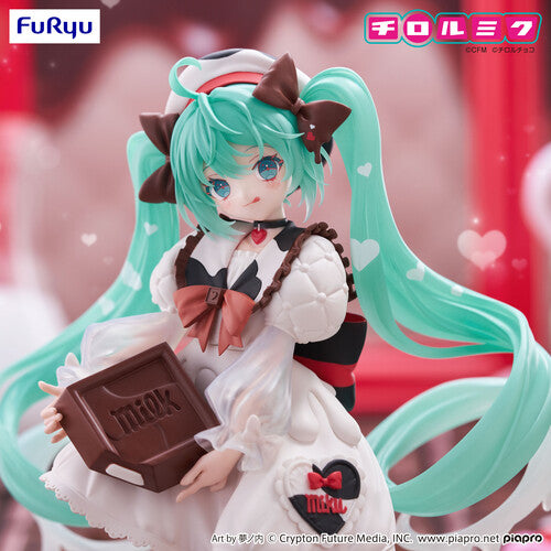 miku figure white dress brown corset bows in hair Hatsune x TIROL CHOCO Milk Ver. Trio-Try-iT REVERIE Lavetir Dusty Rose A-Line/Princess It Created by FuRyu Color:Sage Bouquet
