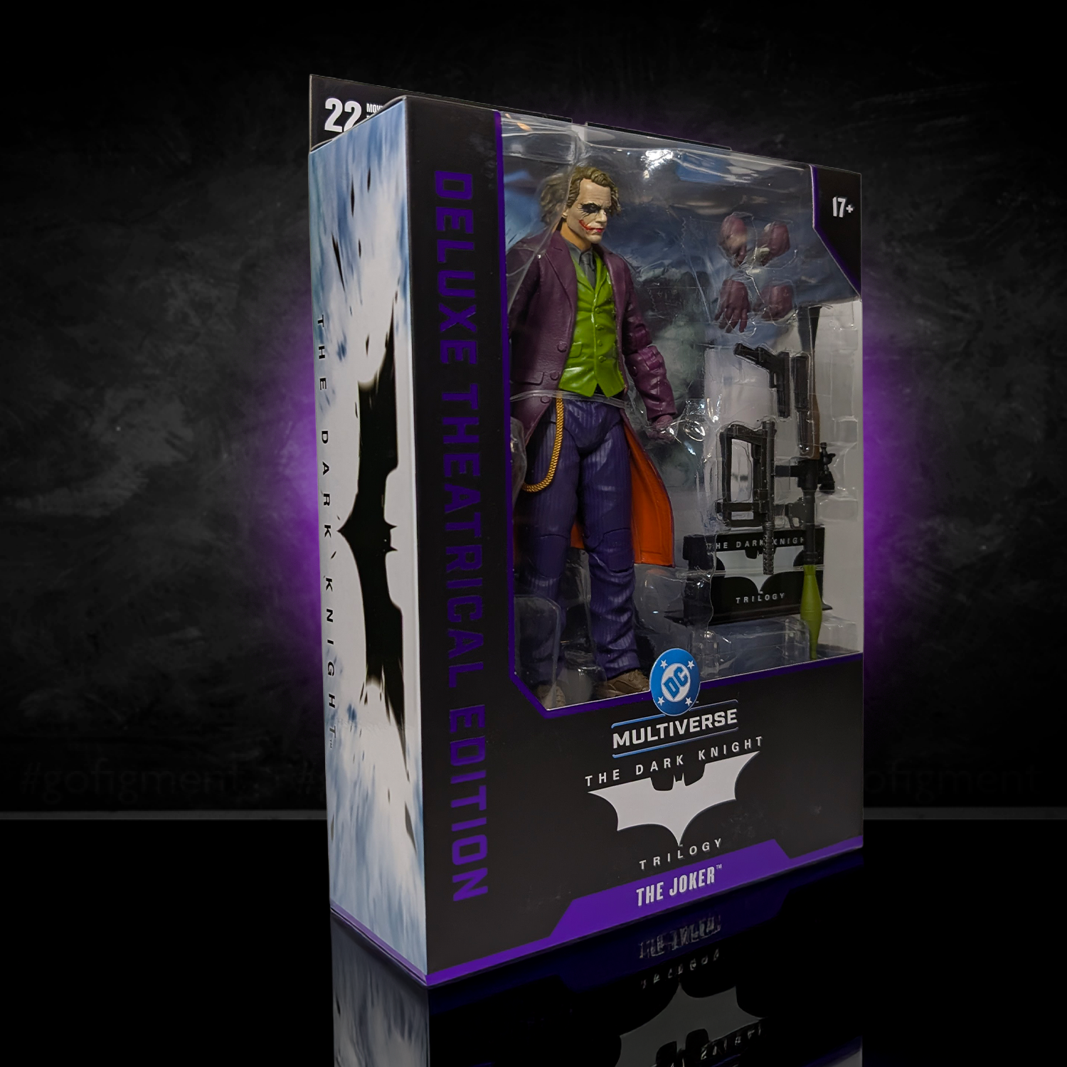 McFarlane Toys DC Multiverse The Dark Knight Joker (Heath Ledger) 7" Action Figure in deluxe theatrical edition packaging