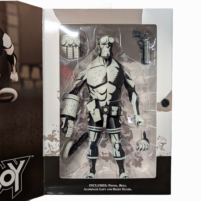 Hellboy Black and White 1:12 Scale Action Figure - Entertainment Earth Exclusive by Boss Fight Studio 7.5 Inches